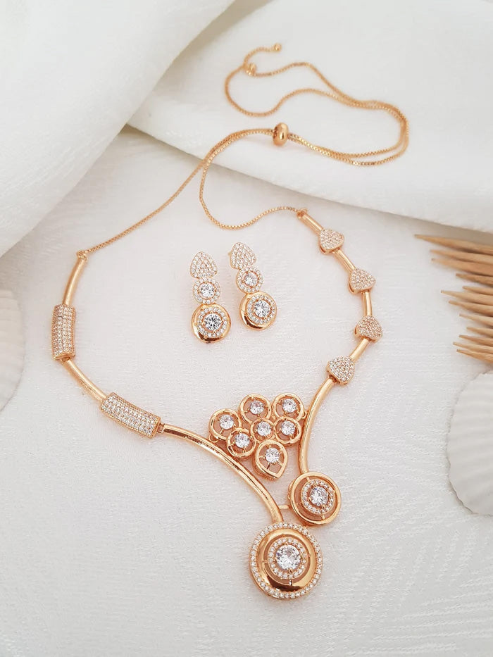 Fabulous Diamond Rose Gold Necklace