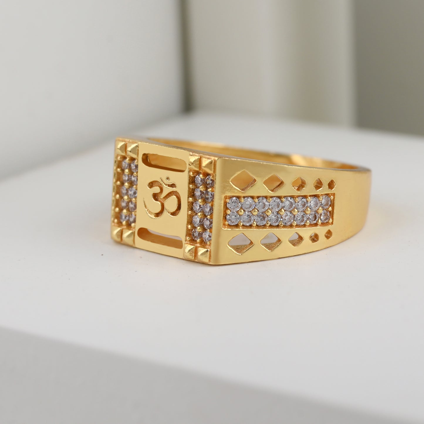 Om Diamond Ring For Men-1