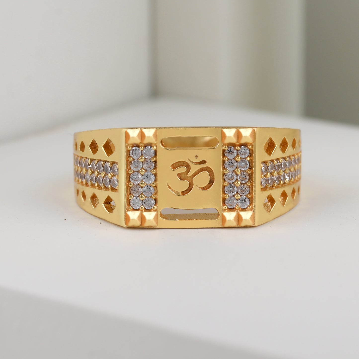 Om Diamond Ring For Men-1