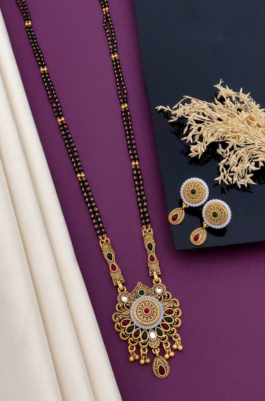 Antique Mangalsutra Diamonds With Chain For Women -5