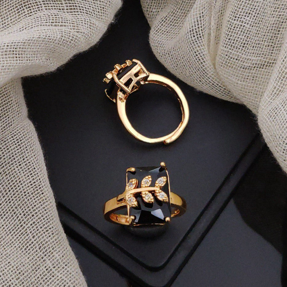 Fancy crystal Stone Adjustable Rings For Woman And Girl (Free Size)