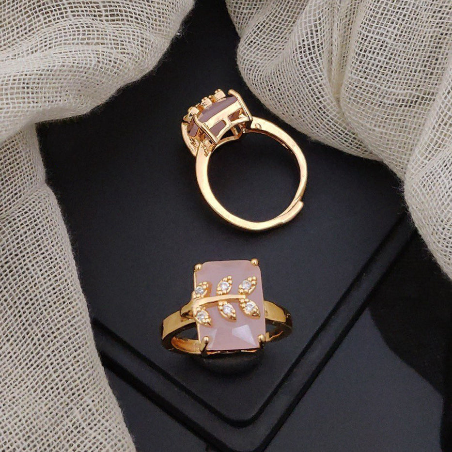 Fancy crystal Stone Adjustable Rings For Woman And Girl (Free Size)