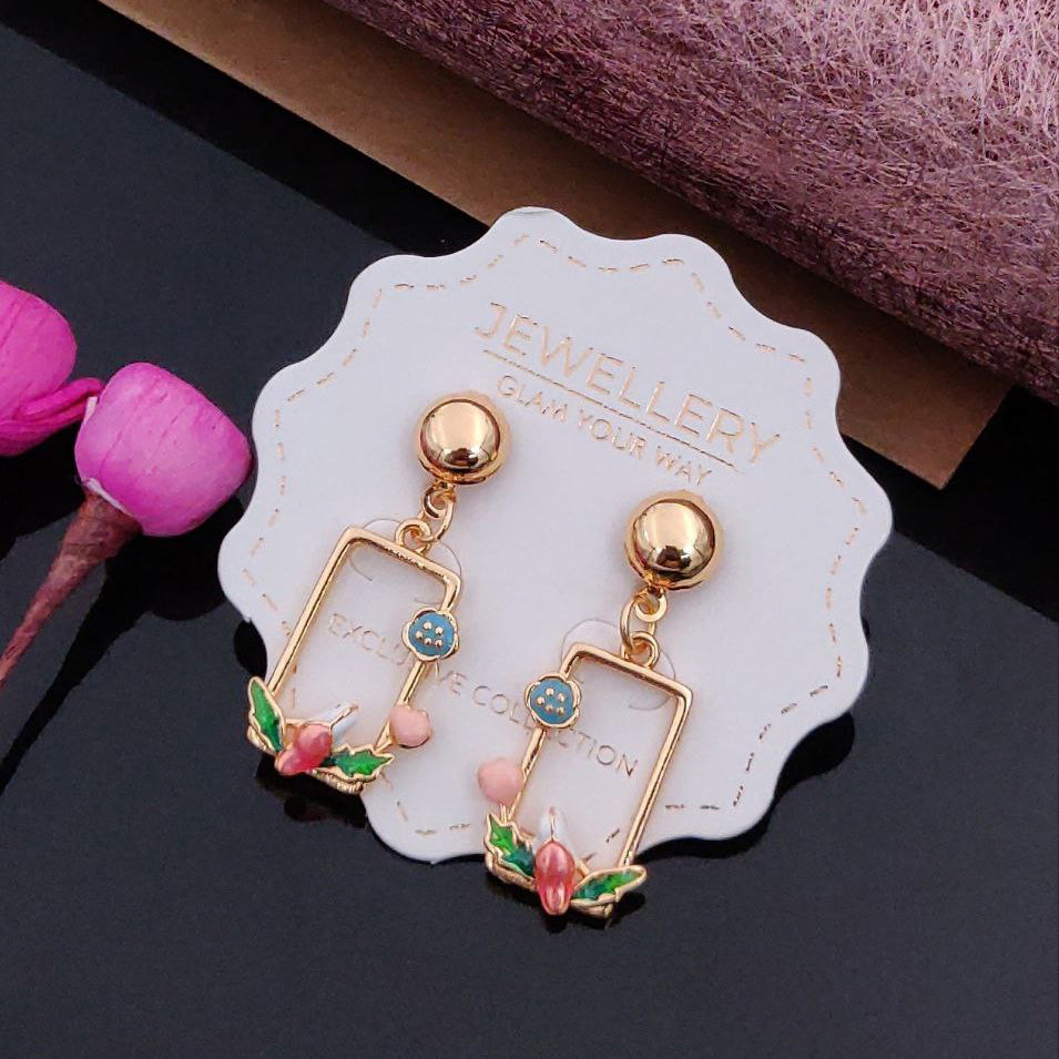 Attractive Fancy Beautiful Square Line Earrings