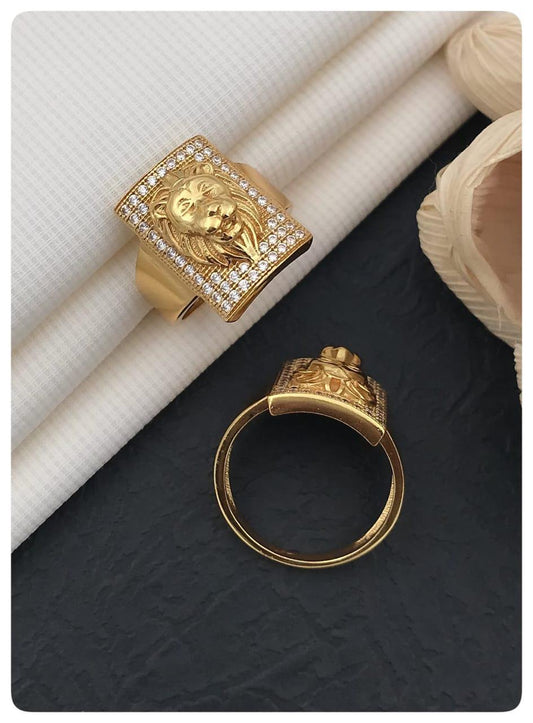 Lion King Diamonds Ring For Men