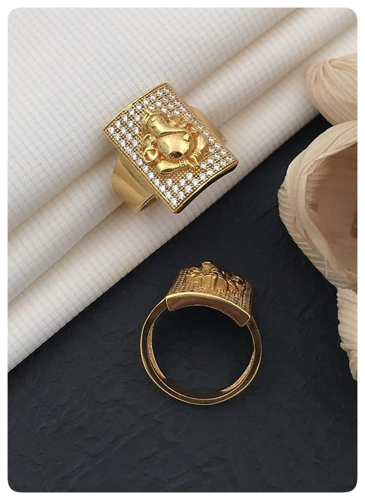Lord Ganesha Diamonds Ring For Men