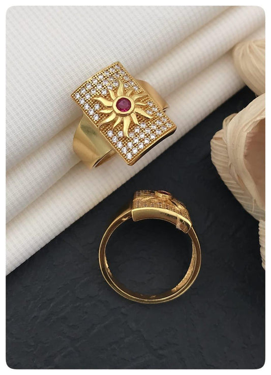 Sunshine Crystal Diamonds Ring For Men